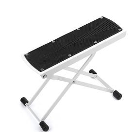 5 Core Guitar Foot Stool Height Adjustable Folding Leg Rest Portable Classical Footrest - GFS WHTE