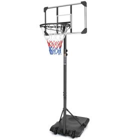 Portable Basketball Goal System with Stable Base and Wheels