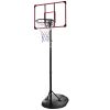 Portable Basketball Hoop System Stand Height Adjustable 7.5ft - 9.2ft with 32 Inch Backboard and Wheels for Youth Adults Indoor Outdoor Basketball Goa