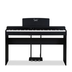 [Do Not Sell on Amazon]Glarry GDP-105 88 Keys Standard Full Weighted Keyboards Digital Piano with Furniture Stand, Power Adapter, Triple Pedals