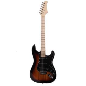 ST Stylish Electric Guitar with Black Pickguard Golden