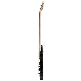 [Do Not Sell on Amazon]Full Size Glarry 4 String Burning Fire enclosed H-H Pickup Electric Bass Guitar with 20W Amplifier Bag Strap Connector Wrench T