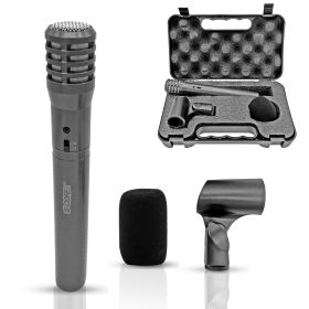 5 Core Dynamic Instrument Microphone Professional XLR Cardioid Uni Directional Condenser Mic Included Windscreen Mic Holder - INSTRU MIC 100 GREY