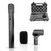 5 Core Dynamic Instrument Microphone Professional XLR Cardioid Uni Directional Condenser Mic Included Windscreen Mic Holder - INSTRU MIC 100 BLK