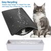 Cat Litter Mat, Kitty Litter Trapping Mat, Double Layer Mats with MiLi Shape Scratching design, Urine Waterproof, Easy Clean