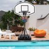 Portable Poolside Basketball Hoop Swimming Pool 3.1ft to 4.7ft Height-Adjustable Basketball System Goal Stand for Kids