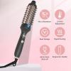 Thermal Brush Ceramic Hair Curler Comb 3 in 1 Thermal Curling Wand Double PTC Curling Brush Travel Hair Curler Combs Anti Scalding Curling Iron Ionic