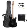 ST Stylish Electric Guitar with Black Pickguard Black