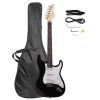 Rosewood Fingerboard Electric Guitar Black w/ White