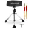 5 Core Drum Throne Comfortable Height Adjustable Stool Thick Padded Seat Professional Heavy Duty Musician Drummer Chair 400 lbs Capacity for Adults An