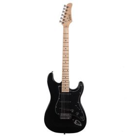 [Do Not Sell on Amazon]Glarry GST Stylish Electric Guitar Kit with Black Pickguard Black (Color: as picture)