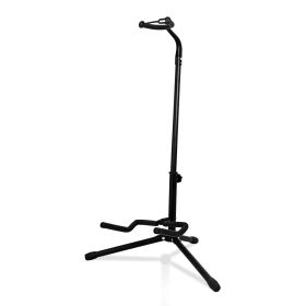 5 Core Guitar Stand Floor Adjustable Heavy Duty Tripod Acoustic Electric Bass Cello Upright Folding Stands w Neck Holder For On Stage Studio - GSH HD (Color: Black)